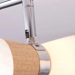 Lindby Vivica - loftslampe med 3 lys og træelementer