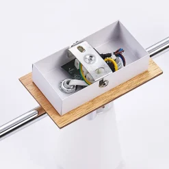 Lindby Vivica - loftslampe med 3 lys og træelementer