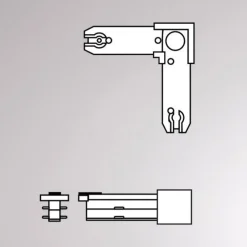 Volare hjørnestik 2-fase skinne, 90°, hvid^Molto Luce Hot