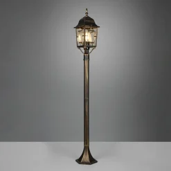 Volturno stibelysning, rustfarvet, højde 100 cm, aluminium^Trio Lighting Online