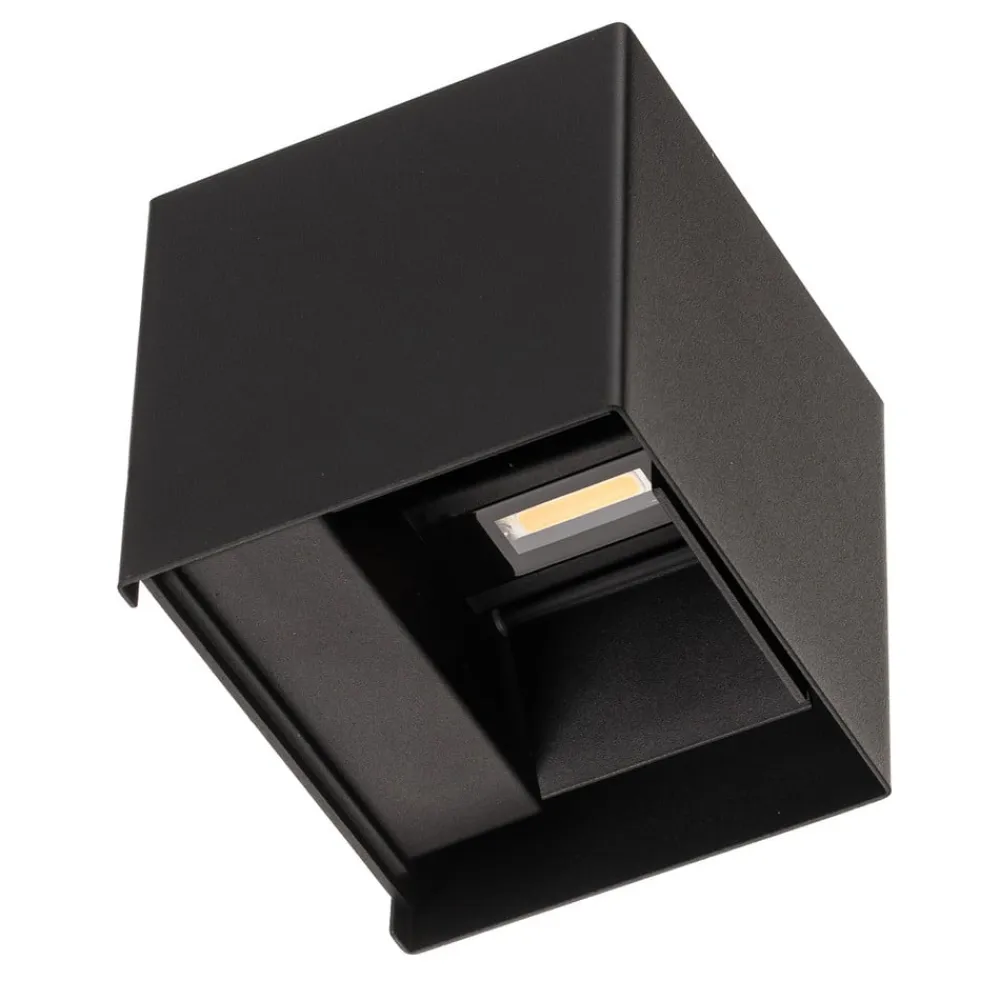 FISCHER & HONSEL Væglamper>Wall udendørs LED-væglampe, kubisk, sort