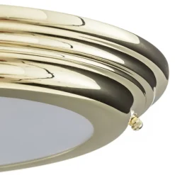 Elstead Welland IP44 LED-loftlampe, poleret messing