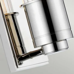 Quintiesse Wellington1 væglampe til badeværelset, krom, 1 lyskilde, højde 40 cm