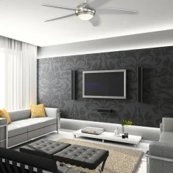 Westinghouse Loftventilatorer>Bendan LED-ventilator vinge sølv