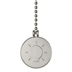 Westinghouse glødepære medaljon trækkæde nikkel