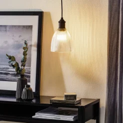 Westinghouse Pendellamper>hængelampe 6338540, rillet glas