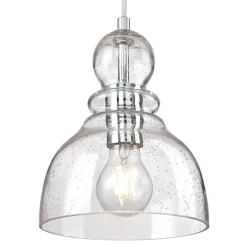 Westinghouse hængelampe Fiona, børstet nikkel, Ø 18 cm