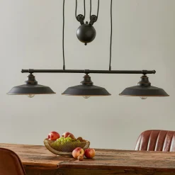 Westinghouse Pendellamper|Pendellamper>hængelampe Iron Hill sort 3 lyskilder