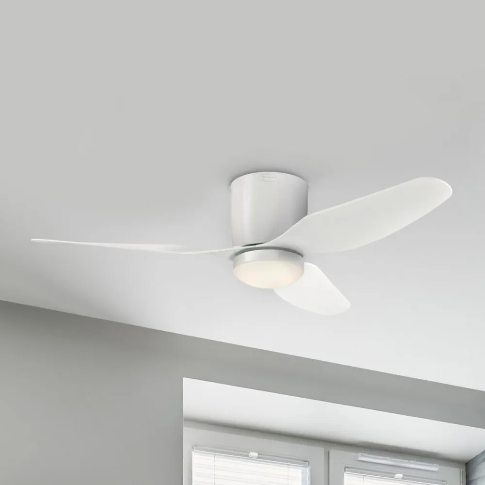 Westinghouse loftventilator Carla, støjsvag, 117 cm, hvid