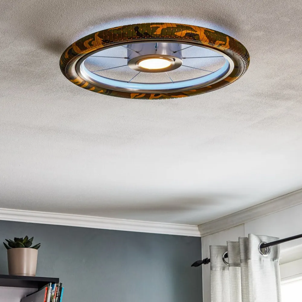 Børn Evotec Wheel LED-loftlampe, RGB, camouflage