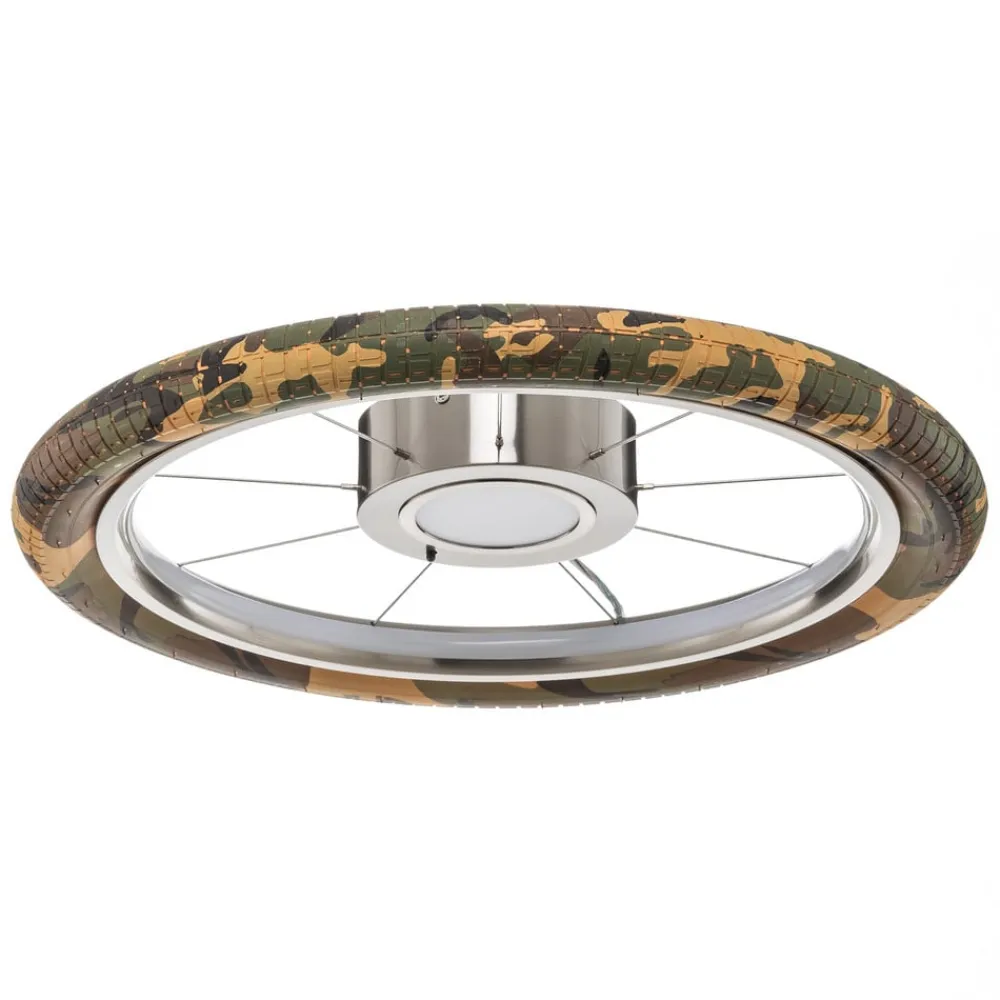 Børn Evotec Wheel LED-loftlampe, RGB, camouflage