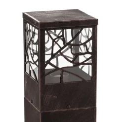 Brilliant Whitney sokkellampe, rustfarvet