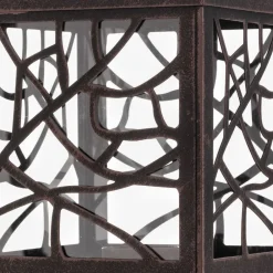 Brilliant Whitney sokkellampe, rustfarvet