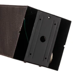 Brilliant Whitney sokkellampe, rustfarvet