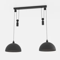 EGLO Winkworth pendellampe, sort, længde 118 cm, metal, 2 lyskilder.