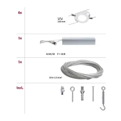 Paulmann Wiresystemet MacRound, 6 lyskilder