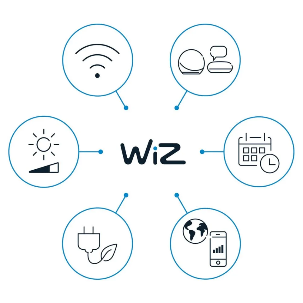 WiZ A60 LED mat WiFi E27 8,5W RGBW fjernbetjening 2-pak