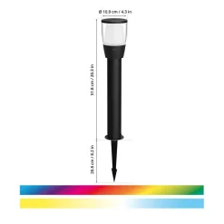 Elpas LED-gadelampe sort RGBW udvidelse^WiZ New