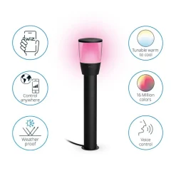 Elpas LED-gadelampe sort RGBW udvidelse^WiZ New