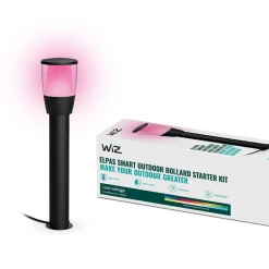 WiZ Elpas LED-gadelampe sort RGBW startsæt