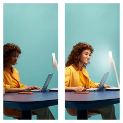 Portrait LED-bordlampe, ringlys, sensor, CCT^WiZ Best