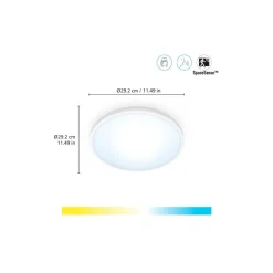 SuperSlim LED-loftslampe CCT Ø29cm hvid^WiZ