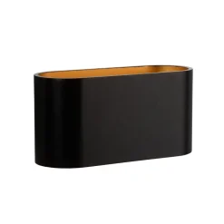 Lucide Xera væglampe, oval, sort