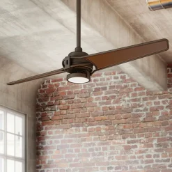 Xety LED-loftventilator, olieret bronze, børstet^KICHLER Online