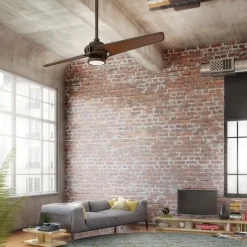 Xety LED-loftventilator, olieret bronze, børstet^KICHLER Online