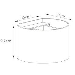 Lucide Xio LED-væglampe, bredde 13 cm, sort
