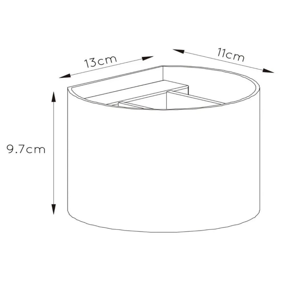 Xio LED-væglampe, bredde 13 cm, hvid^Lucide Best