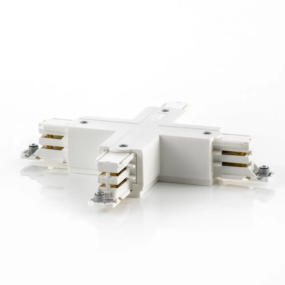 GLOBAL Skinnesystem>X-tilslutning Noa 3-faset strømskinne, hvid