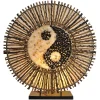 Woru Ying Yang Batur bordlampe, rund, 40 cm, brun