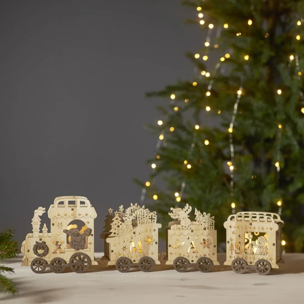 Yuletide LED-dekorationslampe som juletog^STAR TRADING Discount