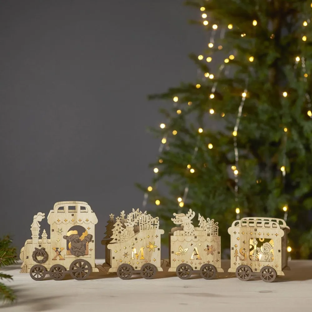 Yuletide LED-dekorationslampe som juletog^STAR TRADING Discount