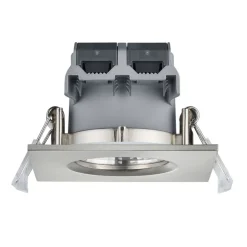 Trio Lighting Zagros IP65 LED-indbygningsspot kantet, mat nikkel