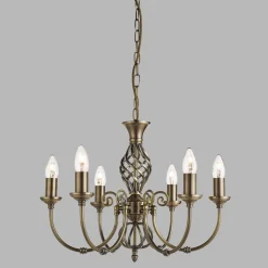 Searchlight Lysekroner>ZANZIBAR imponerende lysekrone m. 6 pærer