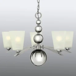 HINKLEY Lysekroner>Zelda lysekrone, 5 lyskilder, nikkel