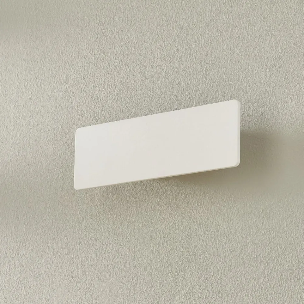 Ideallux Zig Zag LED-væglampe hvid, bredde 29 cm