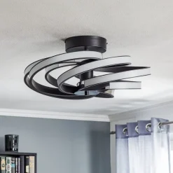 Domiluce Zoya LED-loftslampe, sort