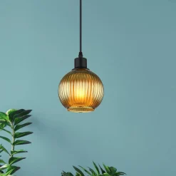 Zumba pendel, grøn, Ø 15 cm, glas^Globo