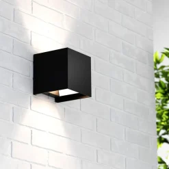 MCJ Zuza 2 væglampe, sort, metal, fire vinger, 10 cm, G9